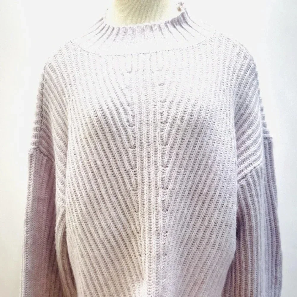 NWT SO GOODS FOR LIFE Women Long Sleeve Mock Neck Pullover Purple Sweater Sz XXL
